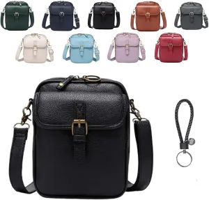 Forcipower Crossbody Bag,Collaboraten1 Leather Small Crossbody Bag for Women Men, Mini Messenger Shoulder Handbag