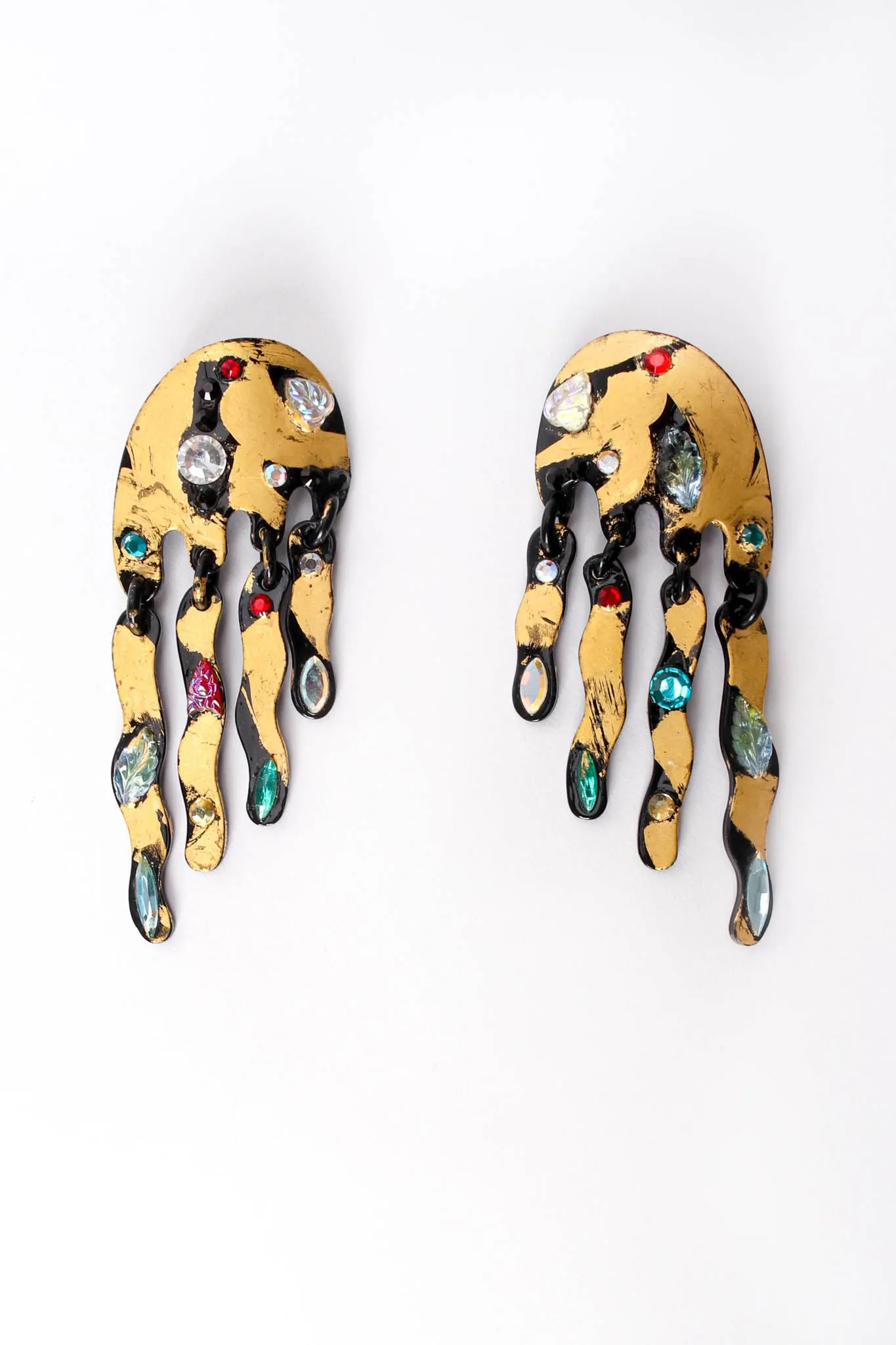 Freeform Melted Fringe Earrings