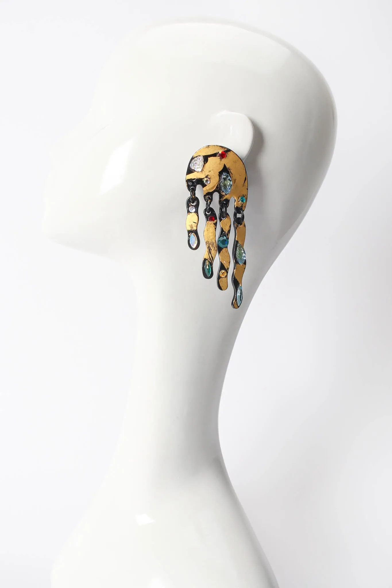 Freeform Melted Fringe Earrings