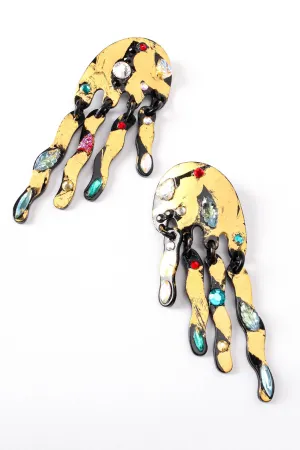 Freeform Melted Fringe Earrings