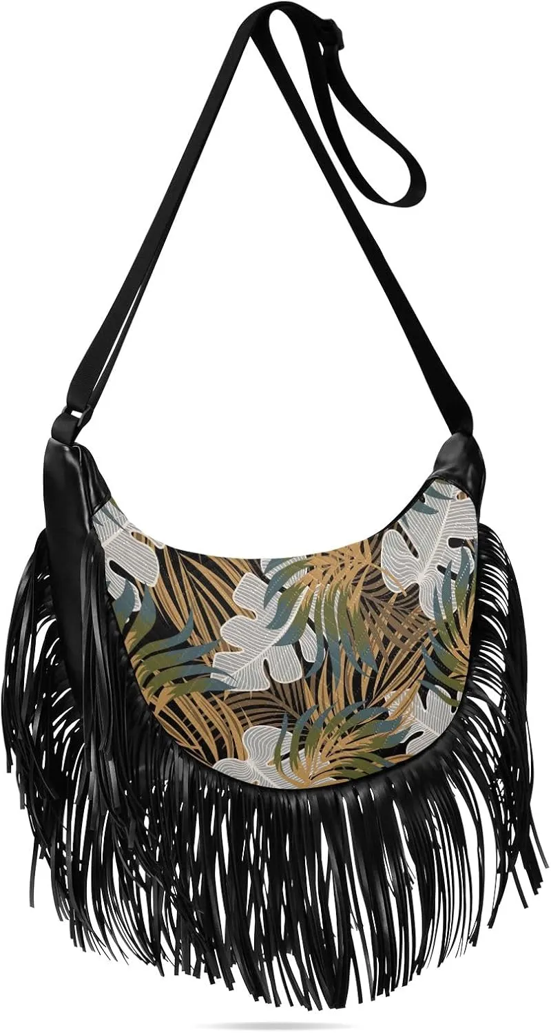 Fringe Bag Crossbody Purse Tassel Western Handbags Hippie Purses for Women Crossbody