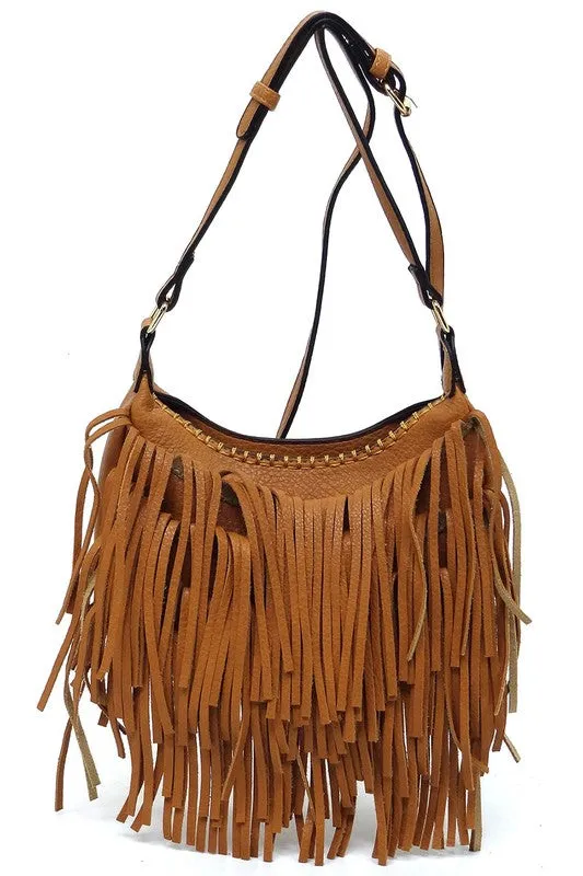 Fringe Hobo Crossbody
