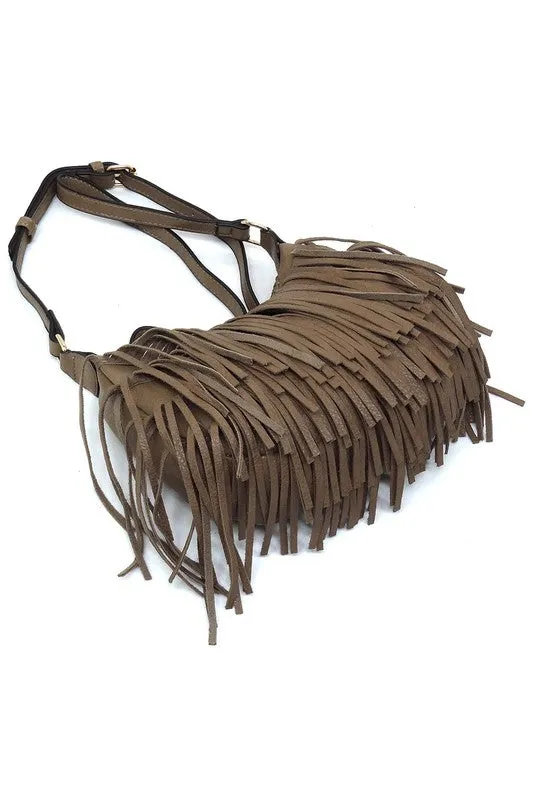 Fringe Hobo Crossbody