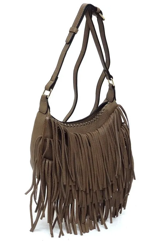 Fringe Hobo Crossbody