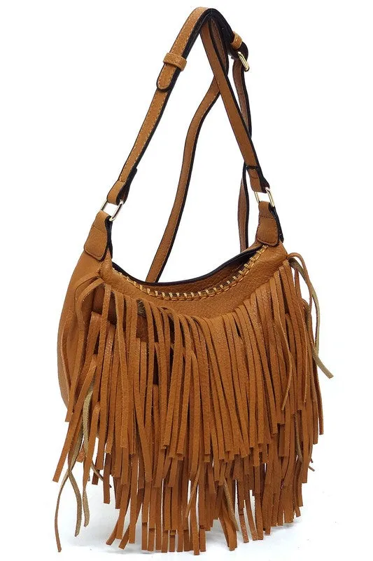 Fringe Hobo Crossbody