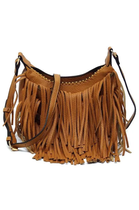 Fringe Hobo Crossbody