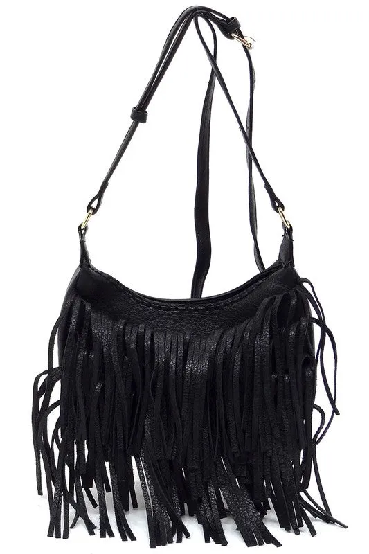 Fringe Hobo Crossbody