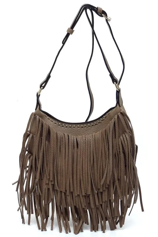 Fringe Hobo Crossbody