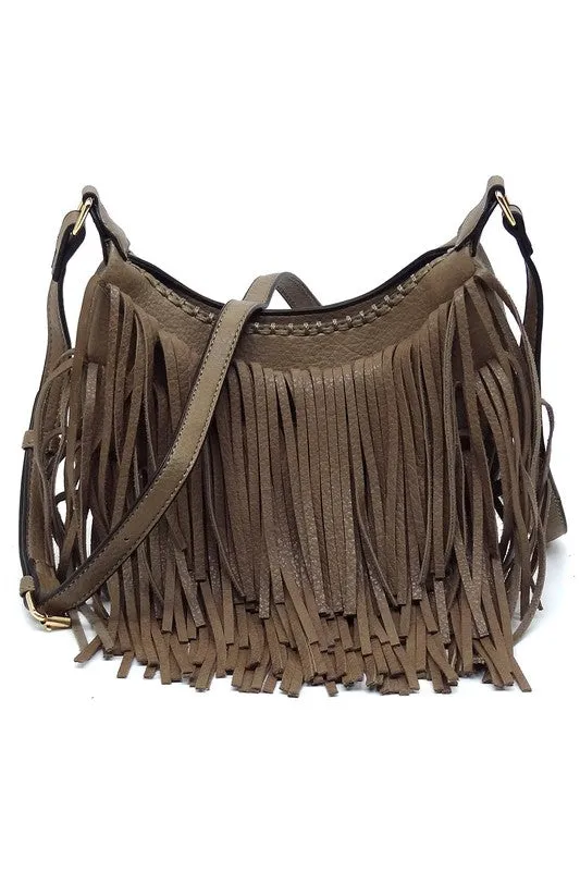 Fringe Hobo Crossbody