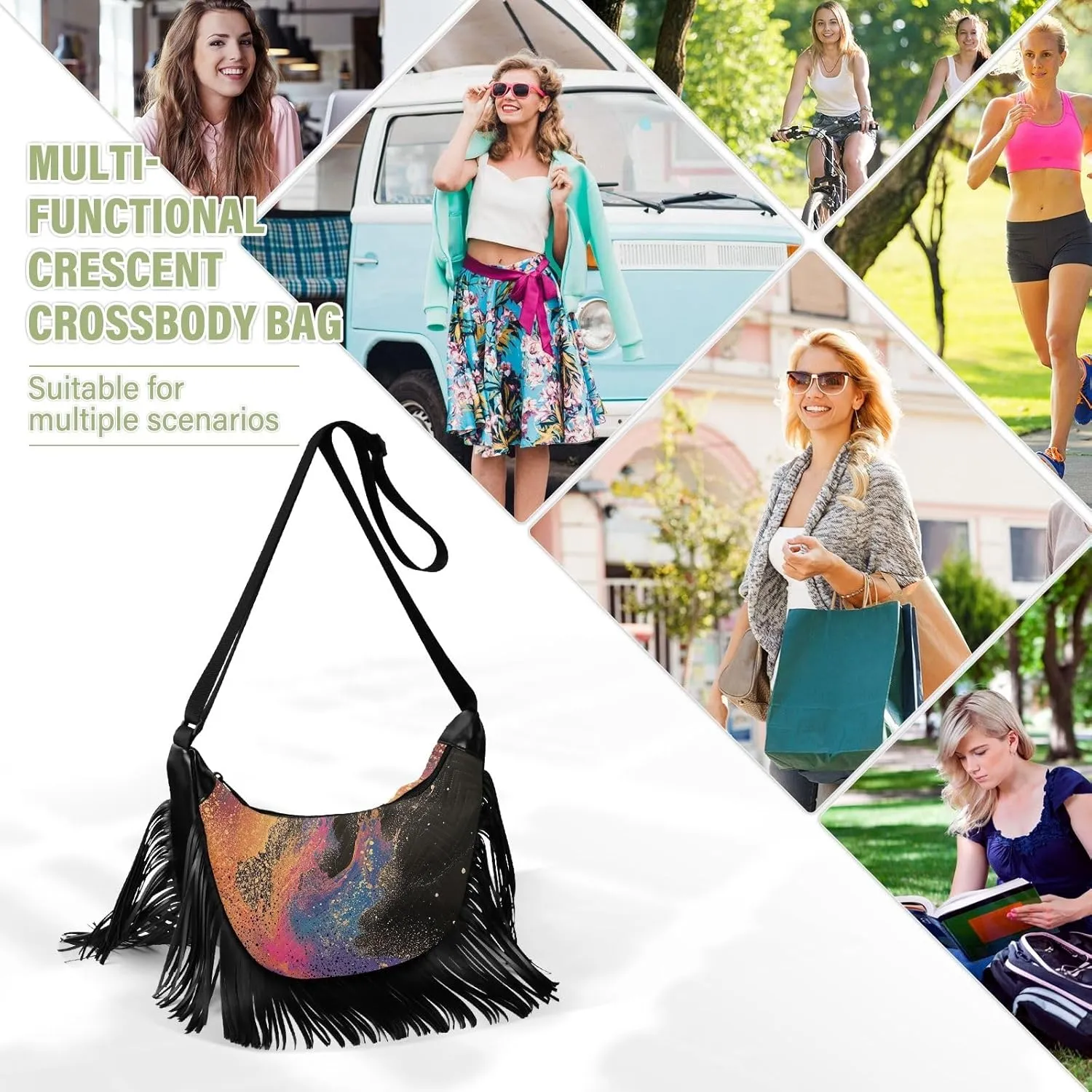 Fringe Purse Cross Body Tassel Purses for Women Western Fringe Purse Hippie Purses for Women Crossbody