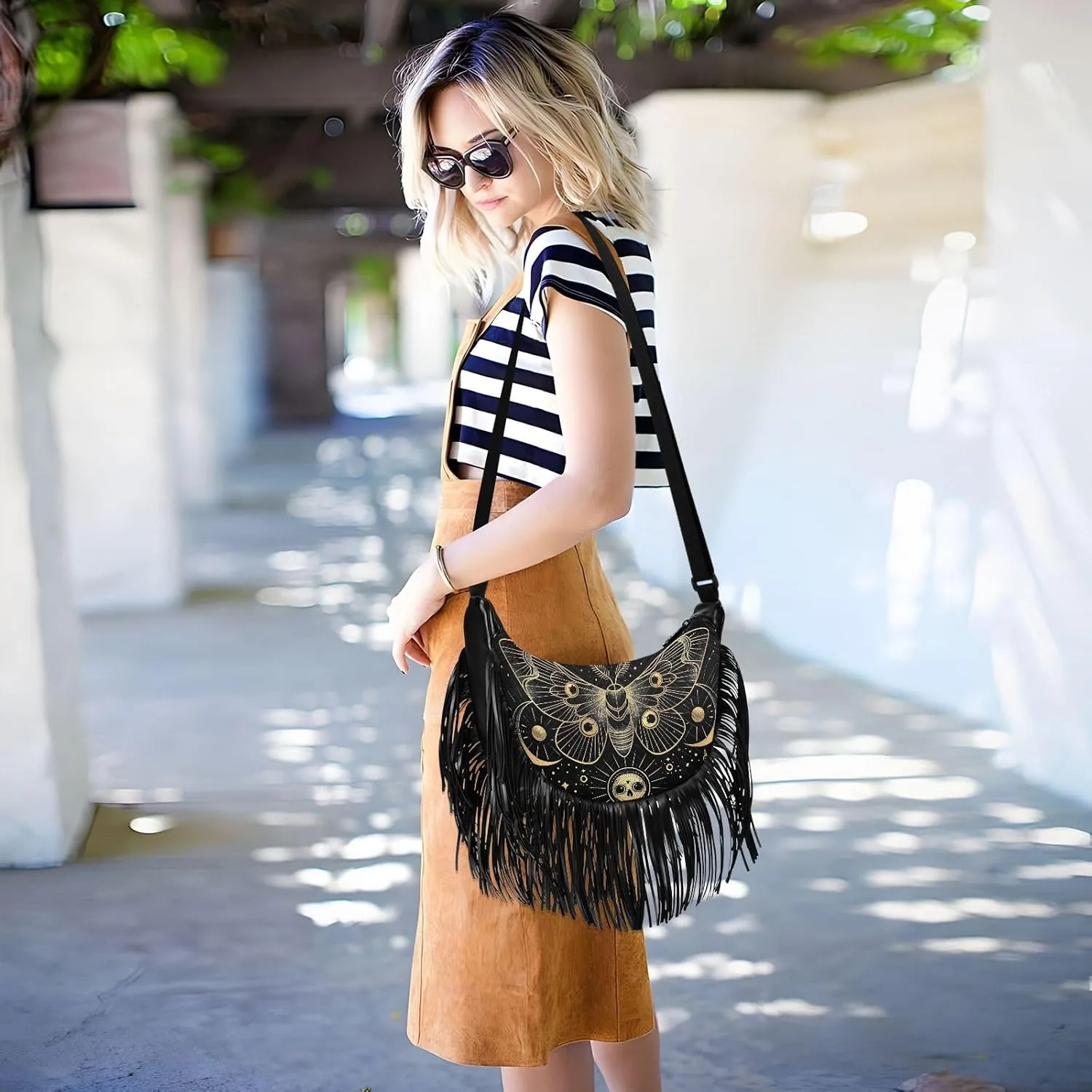 Fringe Purses for Women Western Crossbody with Tassel Boho Handbags for Women Western Crossbody Purses