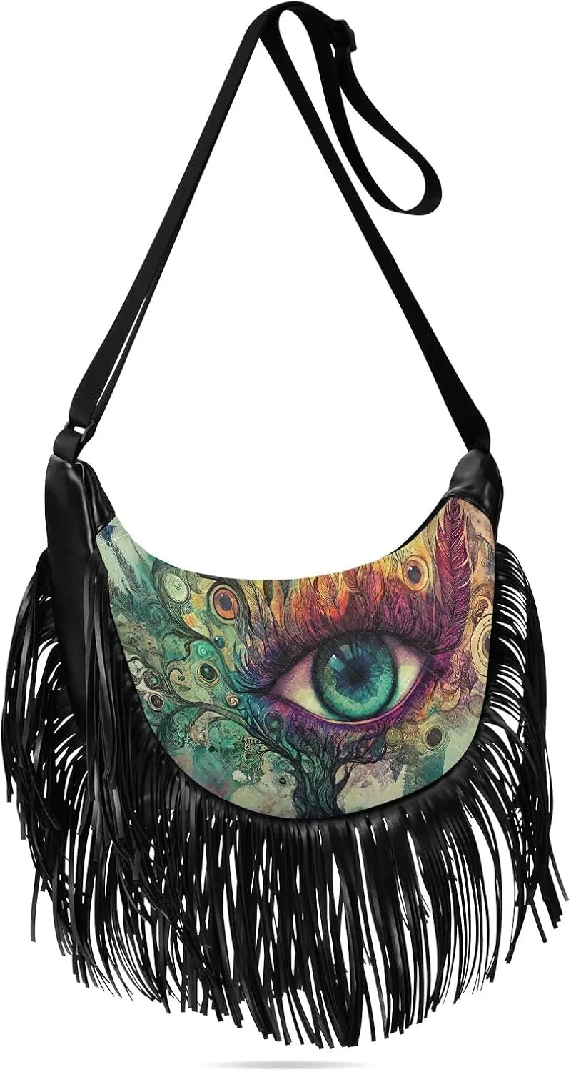 Fringe Purses for Women Western Crossbody with Tassel Boho Handbags for Women Western Crossbody Purses