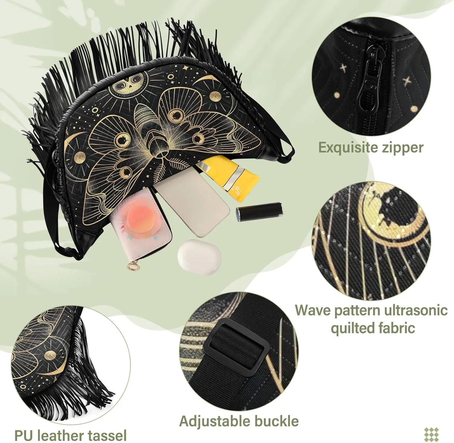 Fringe Purses for Women Western Crossbody with Tassel Boho Handbags for Women Western Crossbody Purses