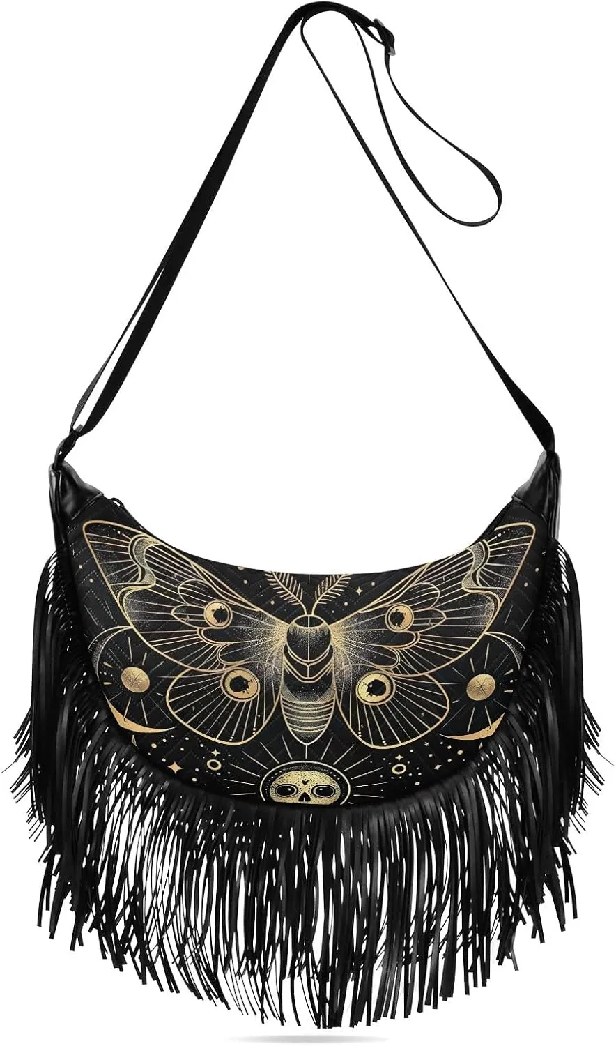 Fringe Purses for Women Western Crossbody with Tassel Boho Handbags for Women Western Crossbody Purses