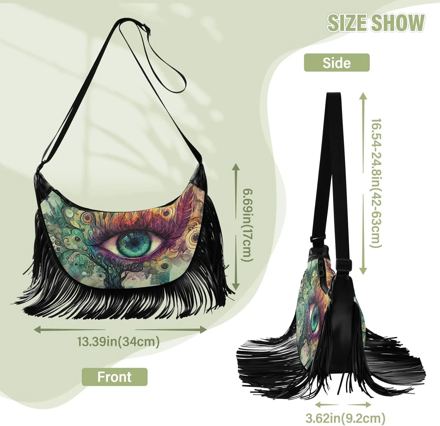 Fringe Purses for Women Western Crossbody with Tassel Boho Handbags for Women Western Crossbody Purses