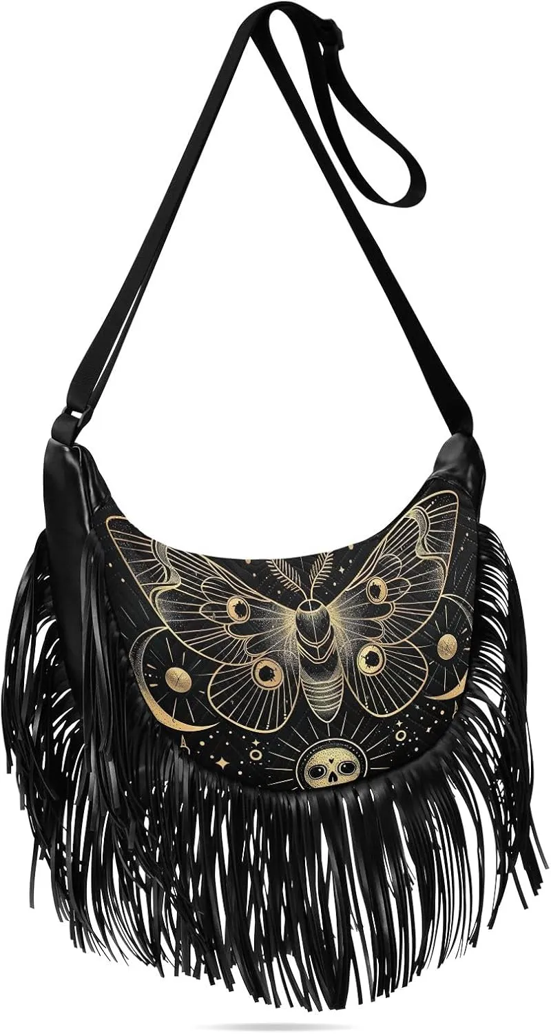 Fringe Purses for Women Western Crossbody with Tassel Boho Handbags for Women Western Crossbody Purses