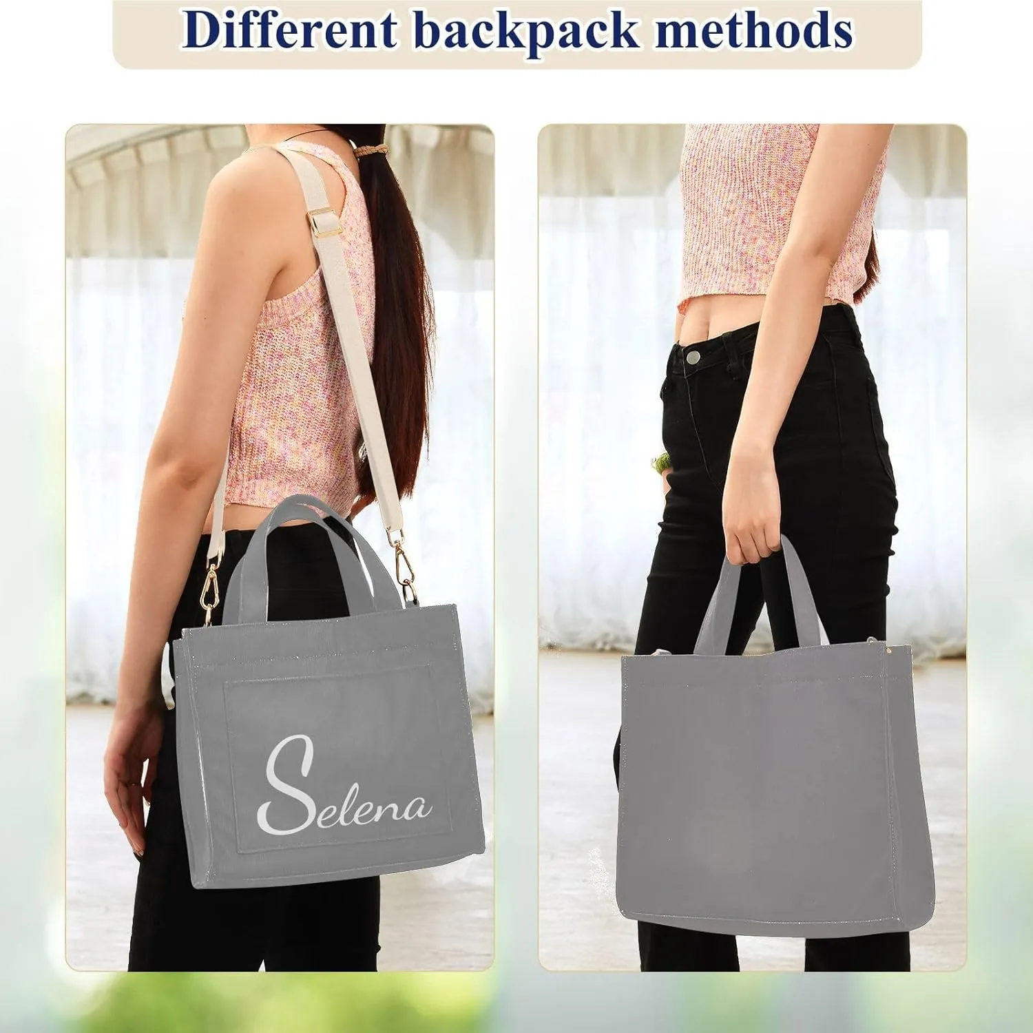 Fuchsia Customized Tote Bag for Women Handbag Nurse Bags Corduroy Crossbody Purse Shoulder Bag for Girls Gym