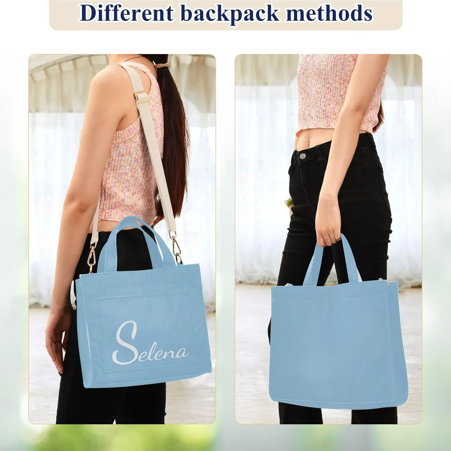 Fuchsia Customized Tote Bag for Women Handbag Nurse Bags Corduroy Crossbody Purse Shoulder Bag for Girls Gym