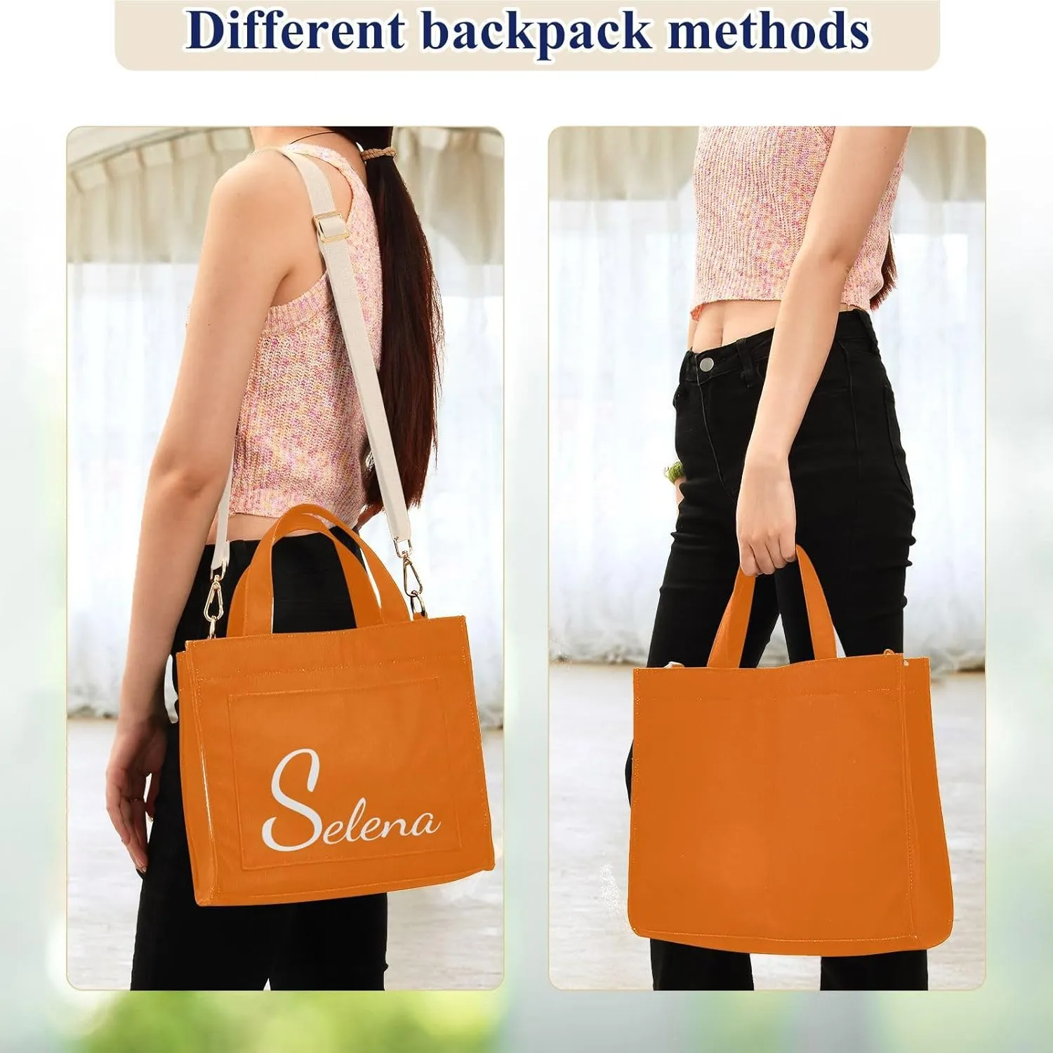 Fuchsia Customized Tote Bag for Women Handbag Nurse Bags Corduroy Crossbody Purse Shoulder Bag for Girls Gym