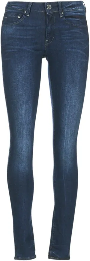 G-Star Raw Women's Midge Zip Mid Rise Skinny Fit Jeans, Dark Aged, 25W x 30L