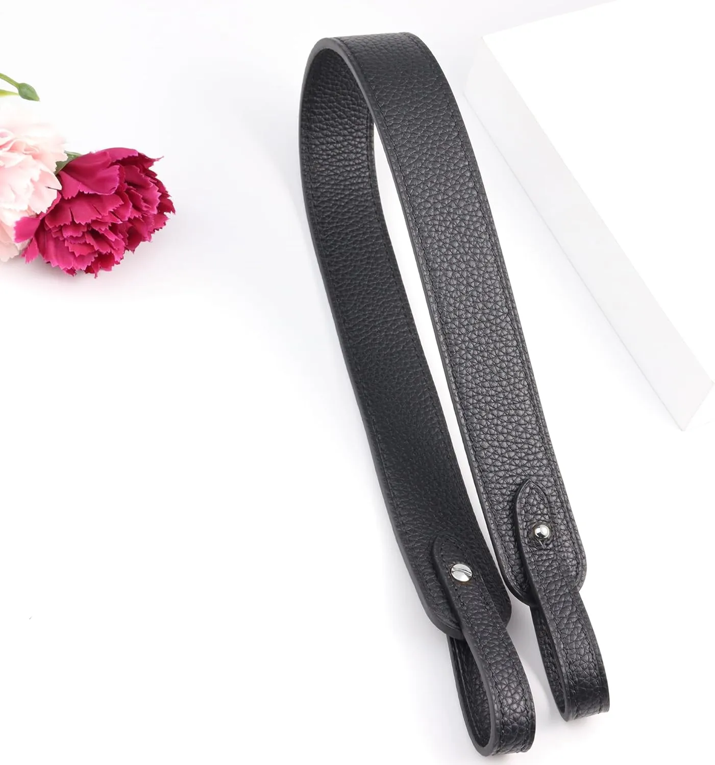 Genuine Leather Purse Strap for Picotin/Lindy/Evelyne Bags Togo Leather Shoulder Straps Replacement for Handbag