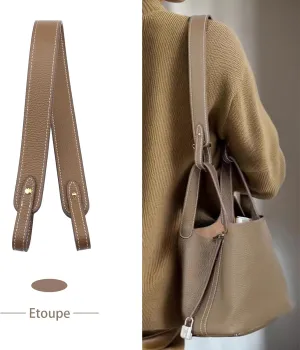Genuine Leather Purse Strap for Picotin/Lindy/Evelyne Bags Togo Leather Shoulder Straps Replacement for Handbag