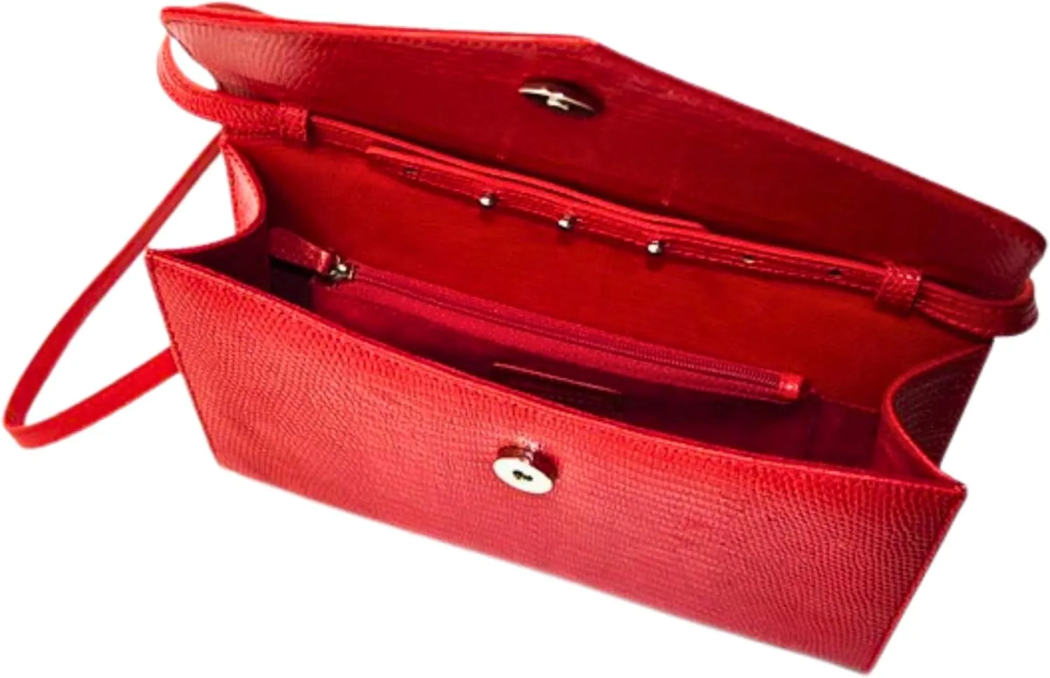Genuine Lizard Skin Satchel Shoulder Bag