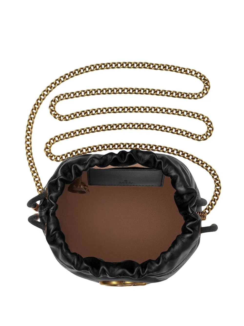 Gg marmont mini leather bucket bag