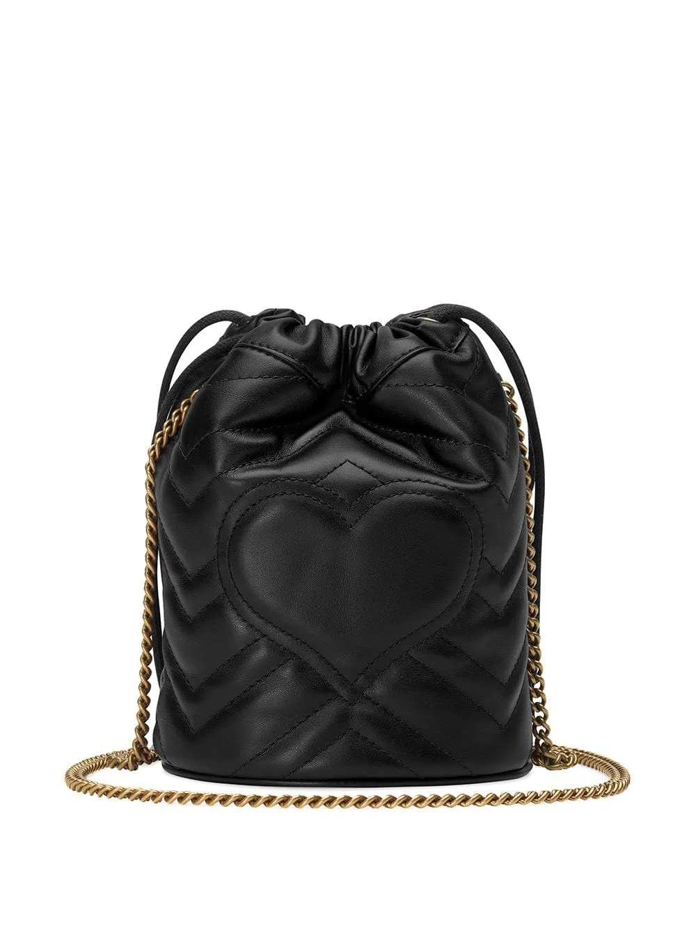 Gg marmont mini leather bucket bag
