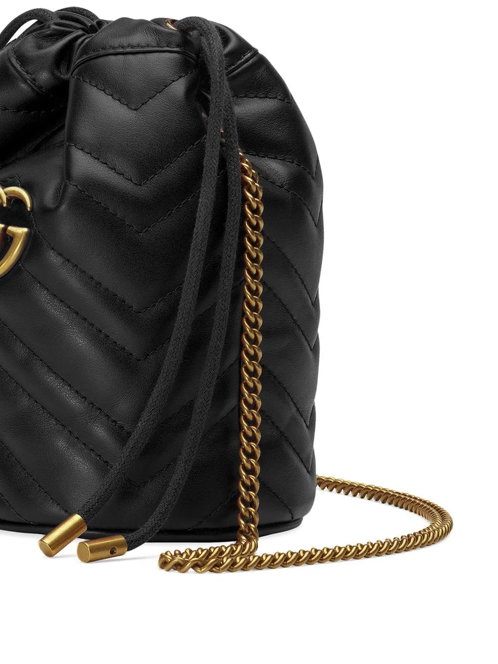 Gg marmont mini leather bucket bag
