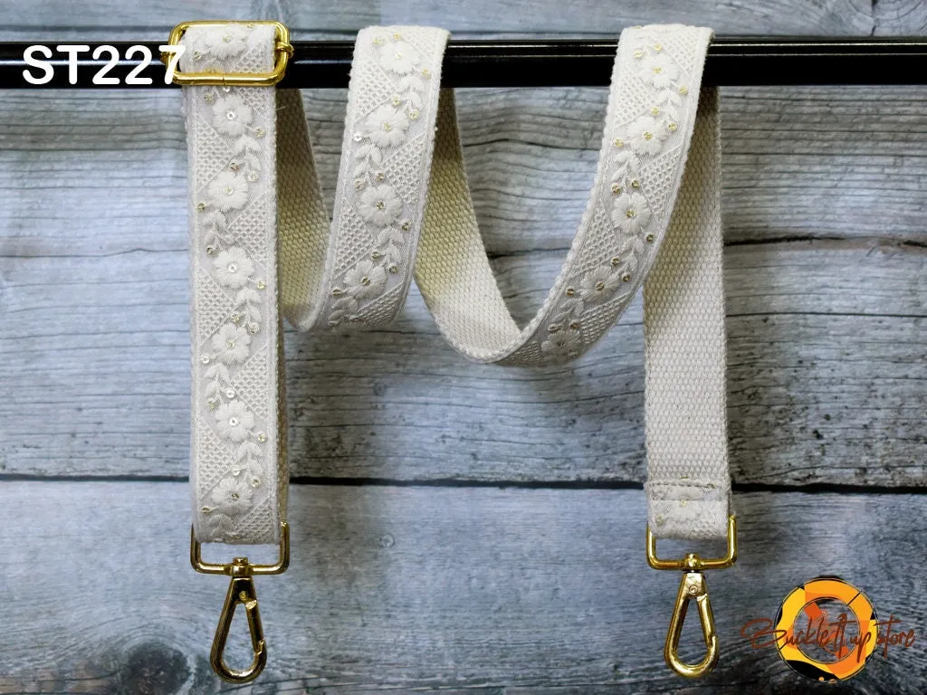 Gift for Friend Messenger Bag Crossbody Straps Replacement Shoulder Tote Bags Strap for Purses Embroidered Boho Guitar Strap Handbag Strap