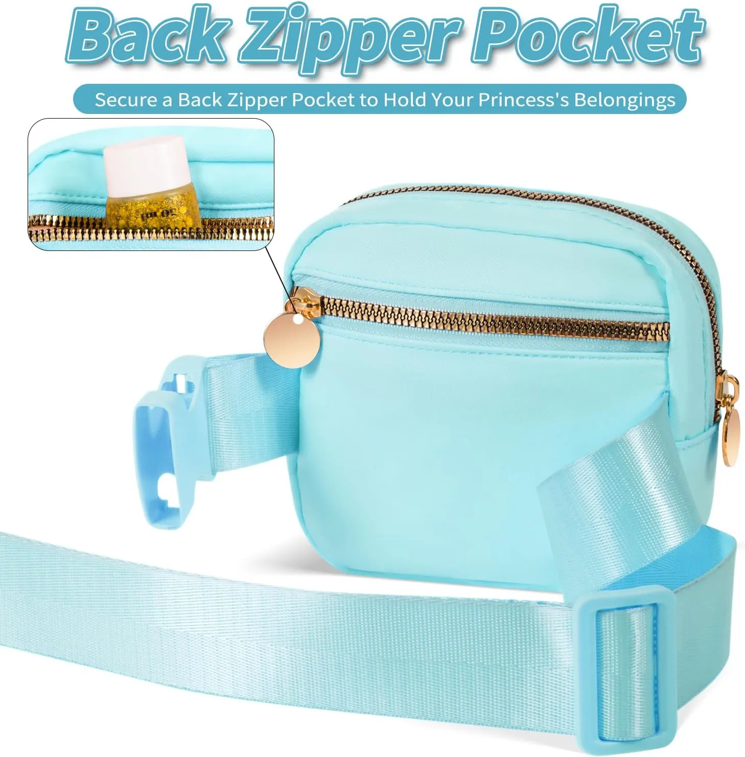 Gifts for Girls Teens Kids - Mini Belt Bag Crossbody Bag - Birthday Gifts for Daughter Sister Her,Teen Girl Essentials,Travel Essentials,Cute Teen Trendy Stuff - Blue,S