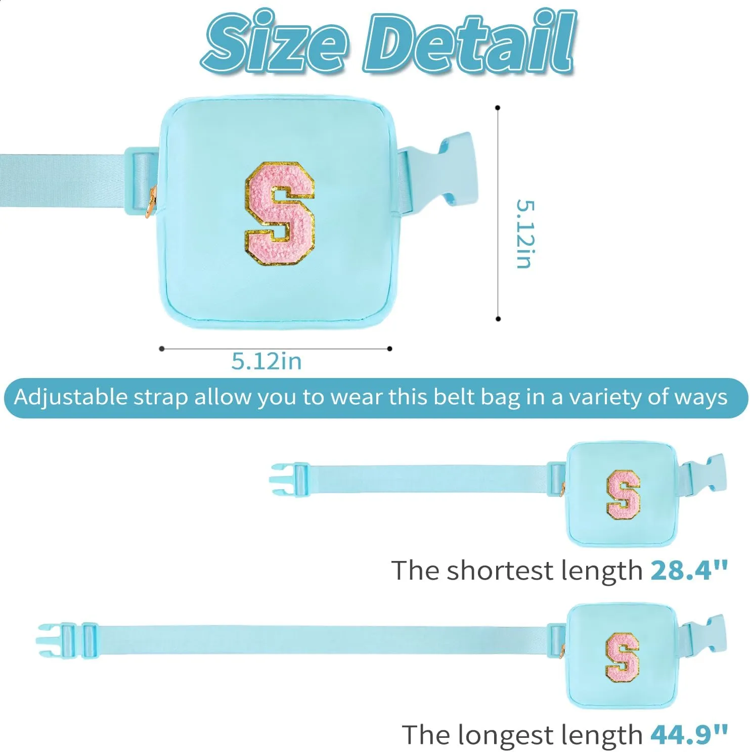 Gifts for Girls Teens Kids - Mini Belt Bag Crossbody Bag - Birthday Gifts for Daughter Sister Her,Teen Girl Essentials,Travel Essentials,Cute Teen Trendy Stuff - Blue,S