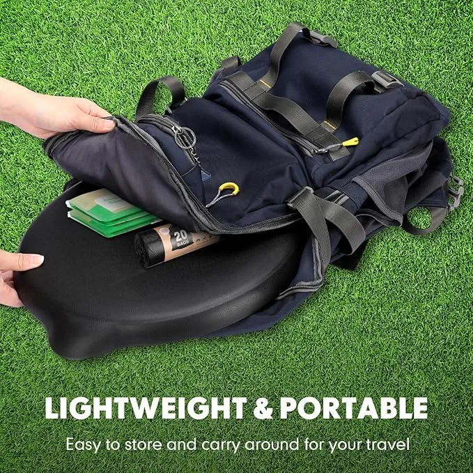 Glenmal 5 Gallon Bucket Portable Camping Toilet Seat Toilet Bags and Toilet Seat Covers Set Emergency Toilet Seat Waste Potty Bags Disposable Paper Toilet Liners for Adult Kid Camping Hiking