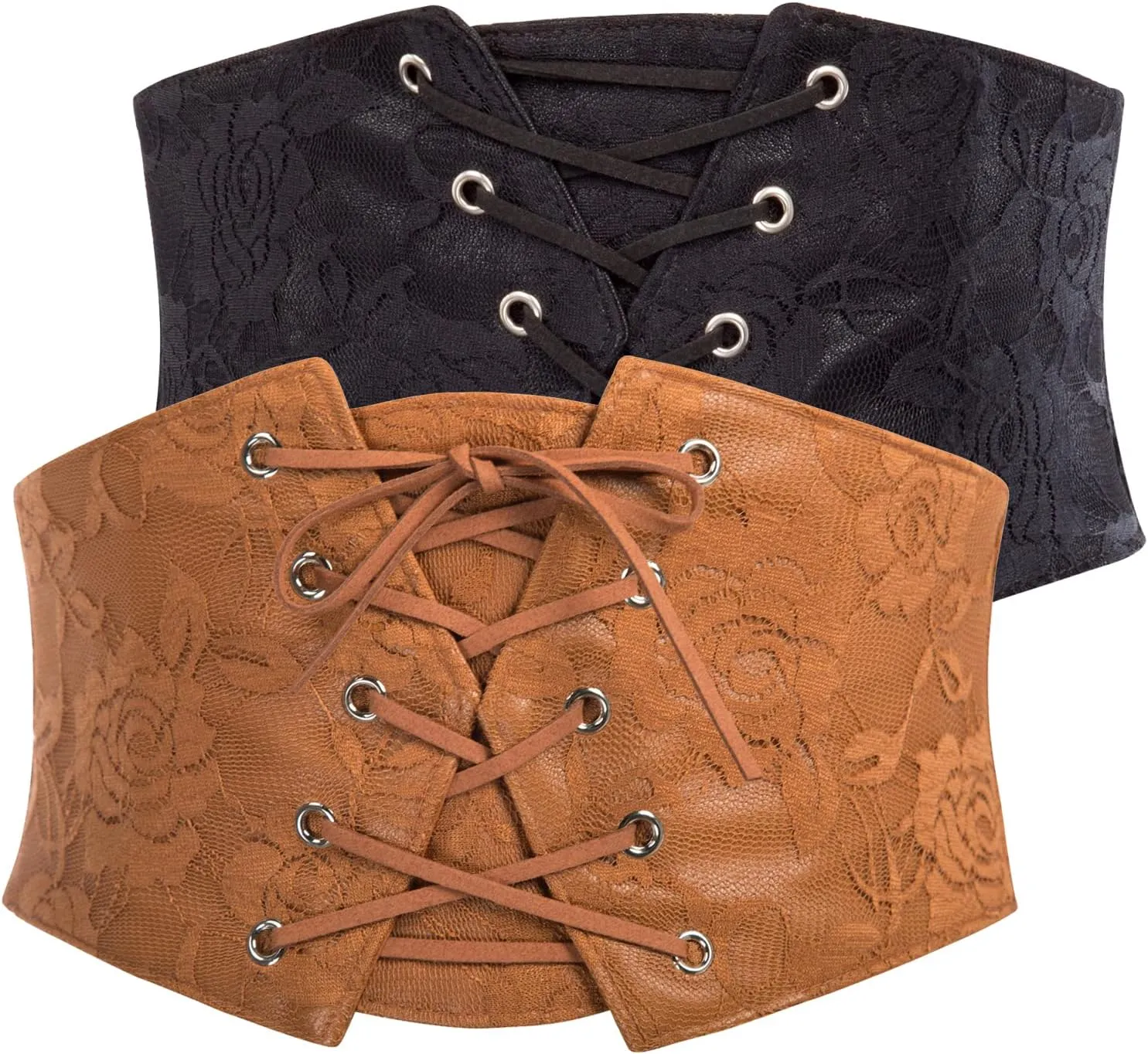GRACE KARIN Corset Belt for Women Elastic Underbust Corset Waist Belt 2Pcs