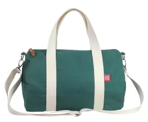 Green Cotton Canvas Duffle Bag Weekender Travel Gym Yoga Bag Overnight Waxed Duffel (Waxed Canvas)