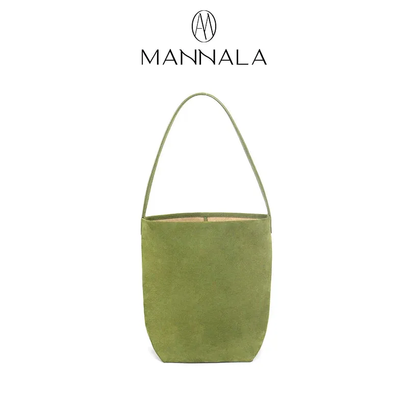 Green Suede Bucket Bag