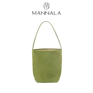 Green Suede Bucket Bag