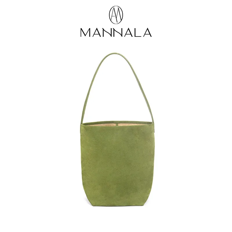 Green Suede Bucket Bag