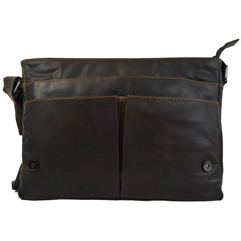 Greenwood Leather Laptop Bag - Brown