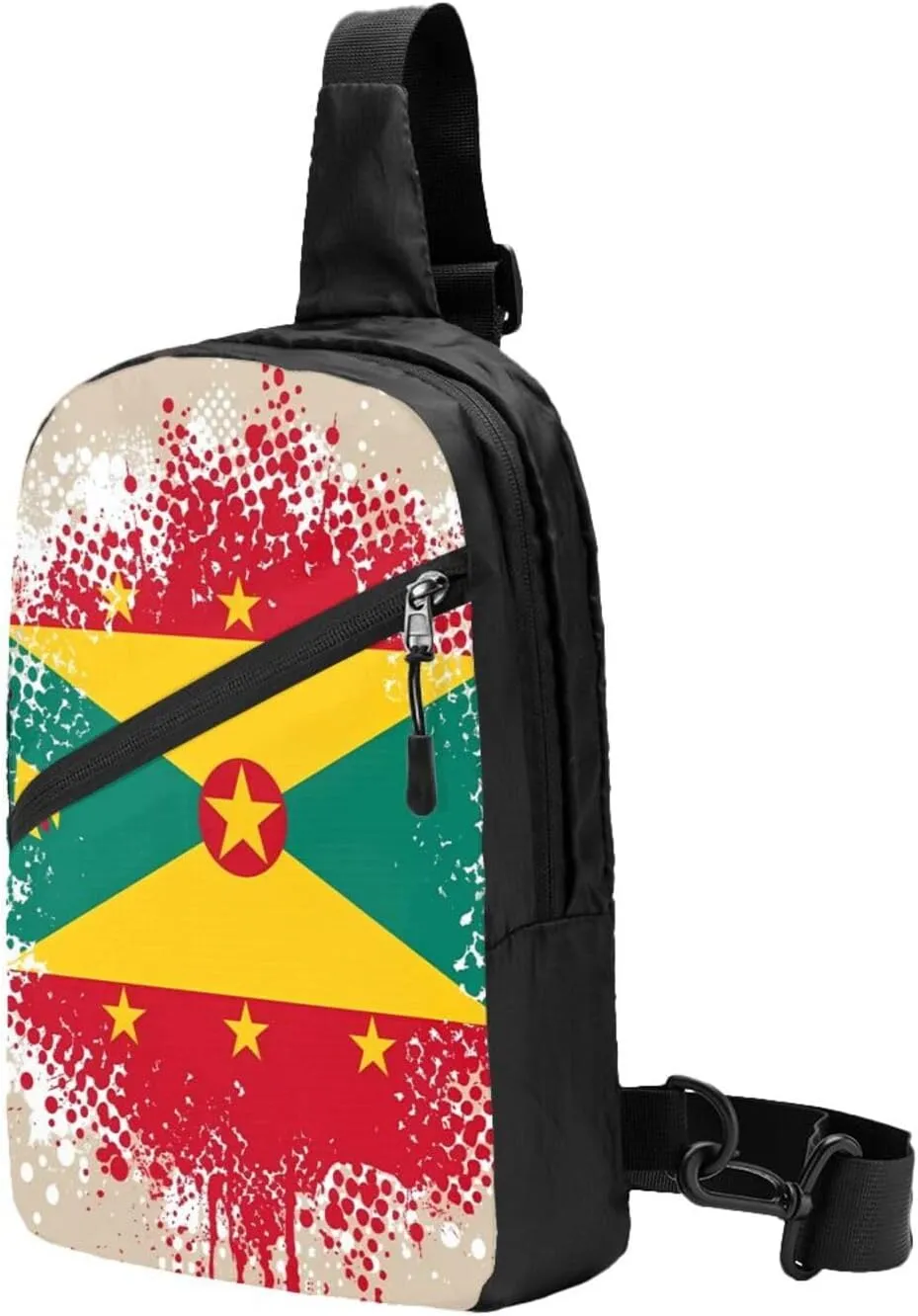 Grenada Flag Packable Crossbody Bag Portable Sling Bags Foldable Travel Daypack Reusable Sports Shoulder Backpack Diagonally Chest Bag for Workout