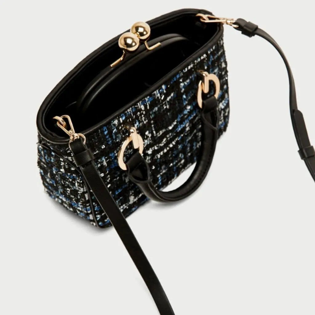 Grey and Black Handbag Edith