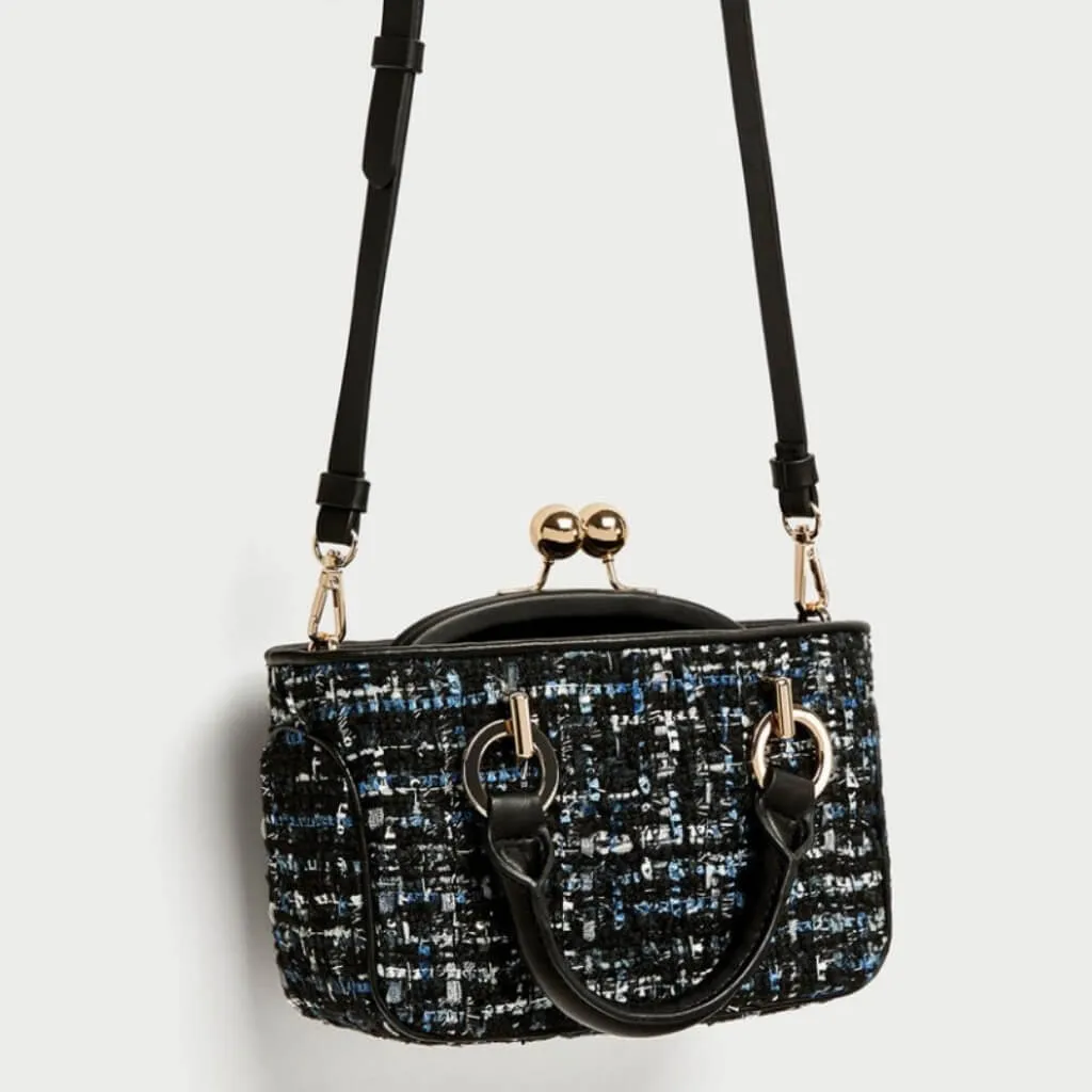 Grey and Black Handbag Edith