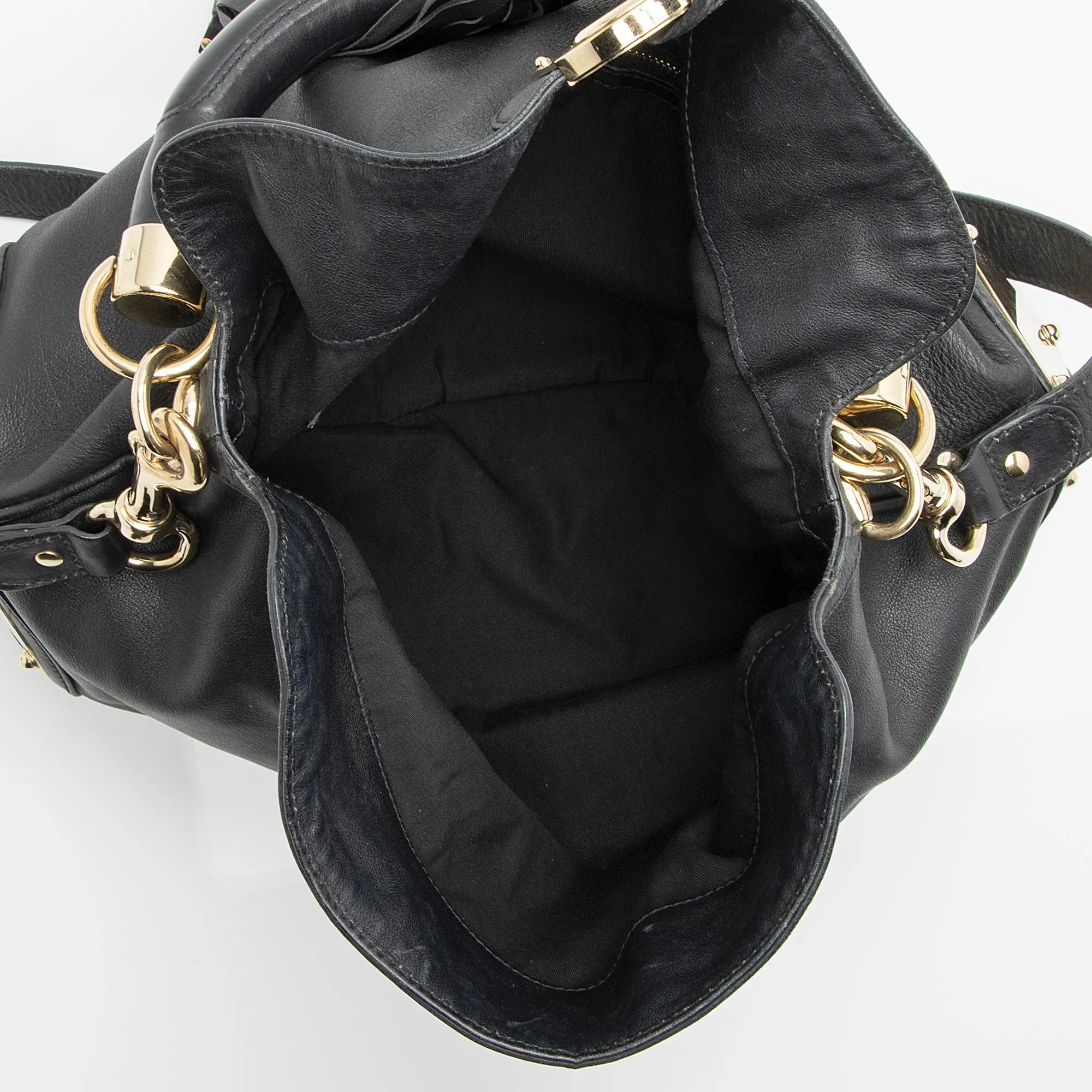 Gucci Leather Bamboo Indy Medium Satchel (SHF-23741)