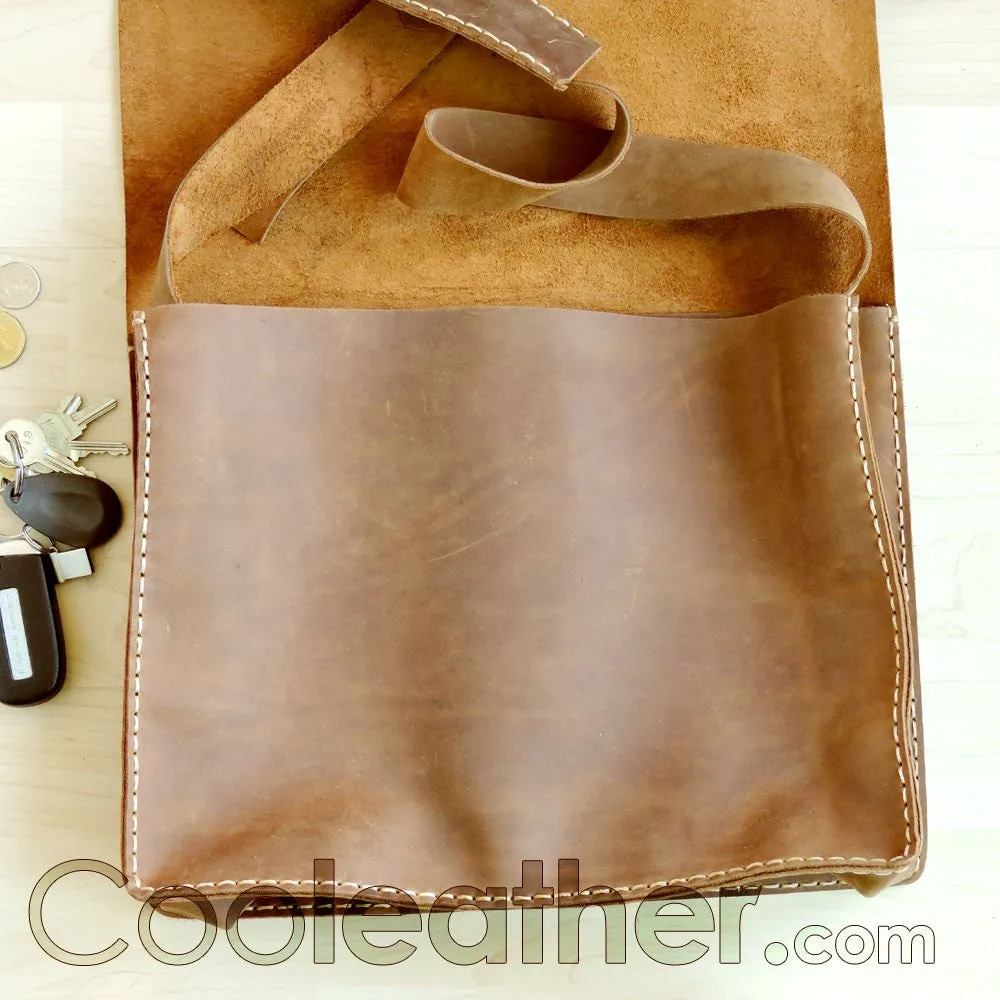 Hand Stitched Leather Messenger Bag