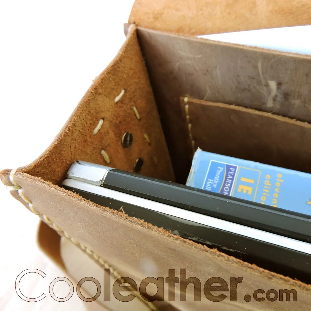 Hand Stitched Leather Messenger Bag