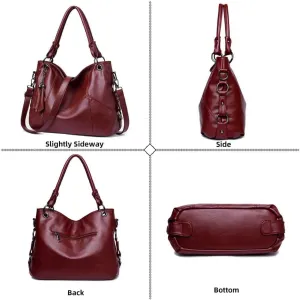 Handbag Satchel for Women Multi-pockets Crossbody Bag Vintage Tote Top Handle Bag Shoulder Bag Hobo Purse