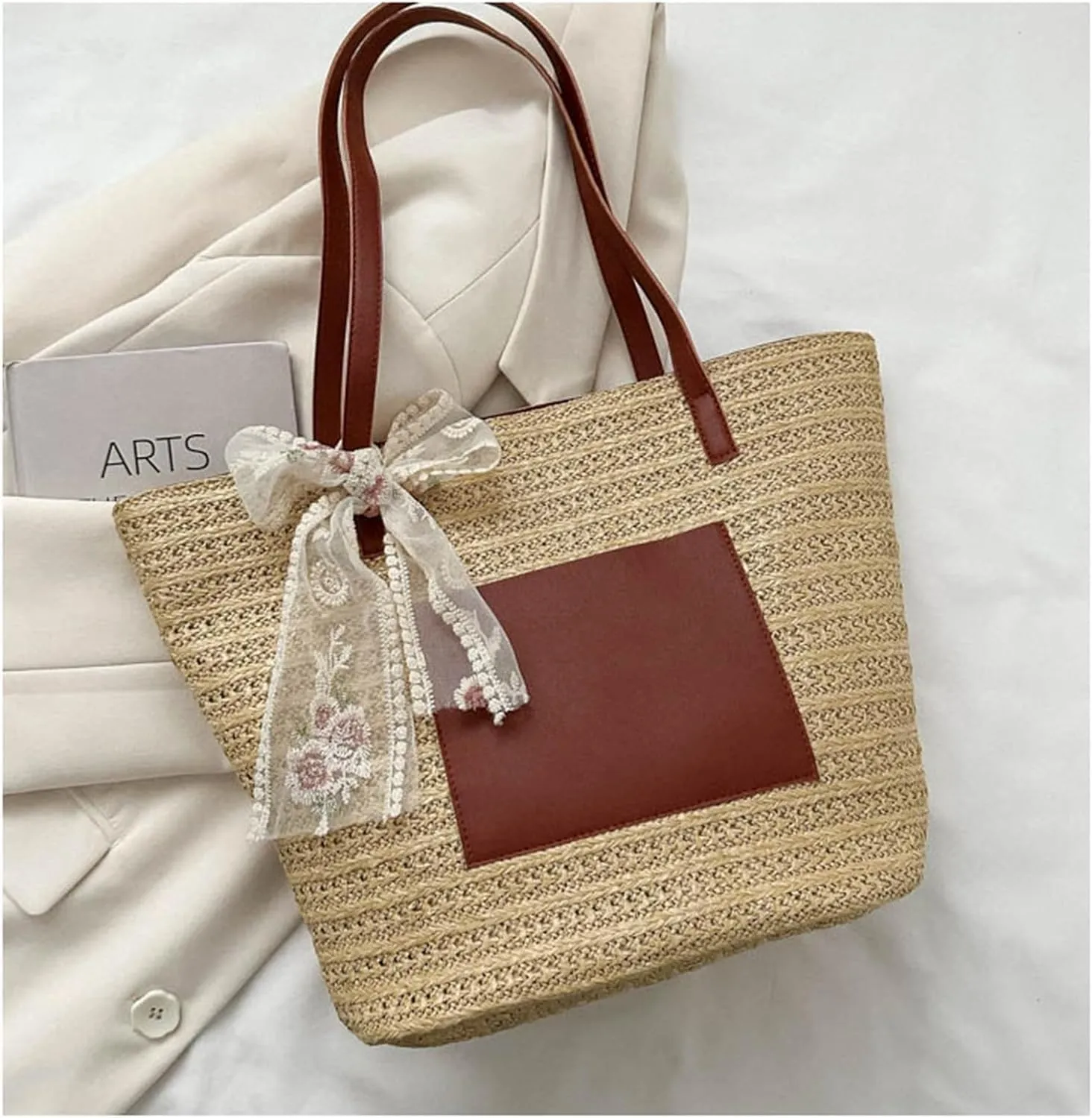 Handbags Shoulder Bags Large Capacity Women's Bag Weave Shoulder Bag Ladies Handbag Top Handle Tote Bag