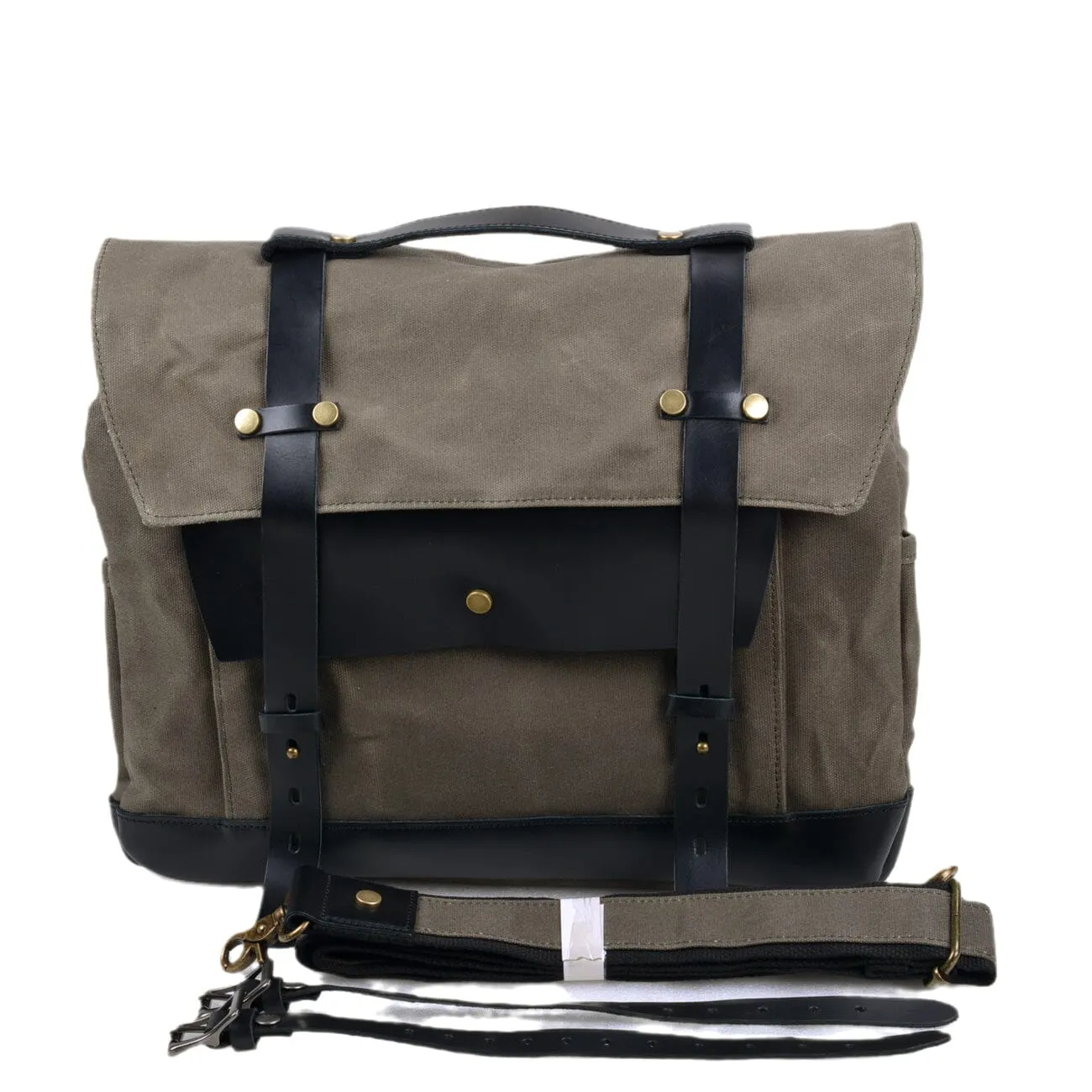 Handcrafted Canvas Motorcycle Saddlebag