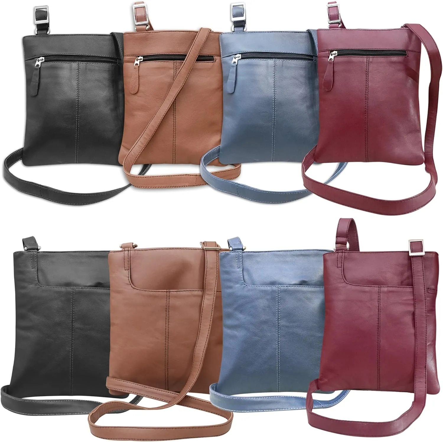 Handmade Real Leather Cross Body Bag Messenger Bag Soft Shoulder Bag Organizer For Ladies Mens Unisex New